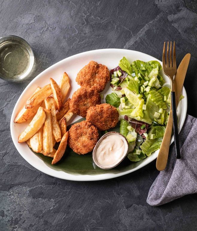 Photo of Crumbed Pork Bites & Chips