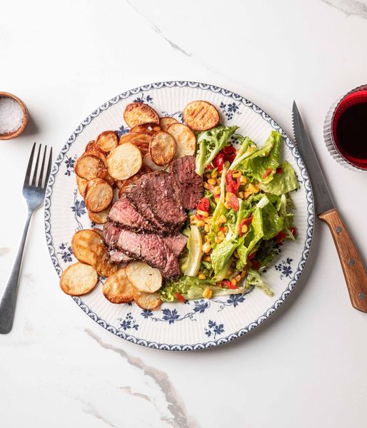 Photo of Ostrich Steak & Potato Crisps