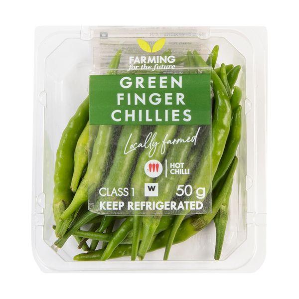 Photo of Hot Green Finger Chillies 50 g