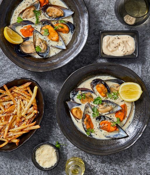 Photo of Moules-Frites & White Wine Sauce