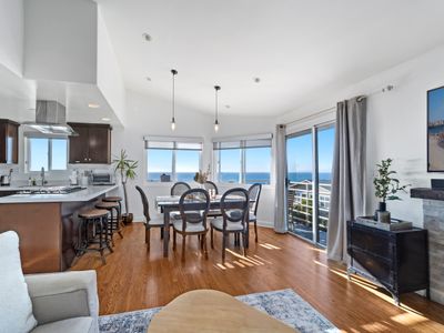 Top Floor Ocean Views & 2 Car Garage Steps to Sand