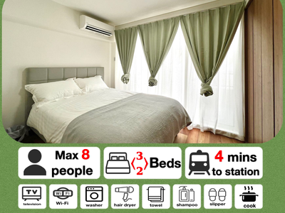 【新上超高品质房源】独享3层一户建/近车站180米/交通便利/可住8人/免费WiFi-TT0171