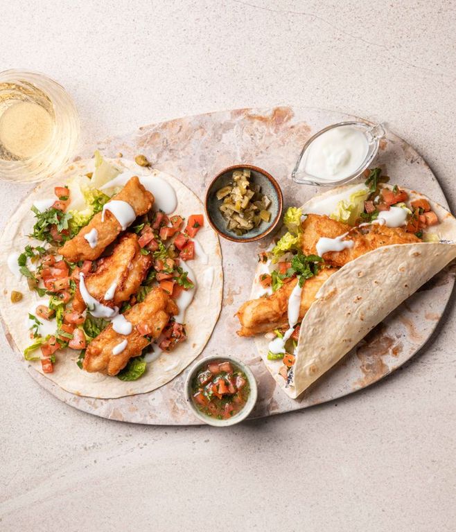 Photo of Golden Battered Hake Tortillas