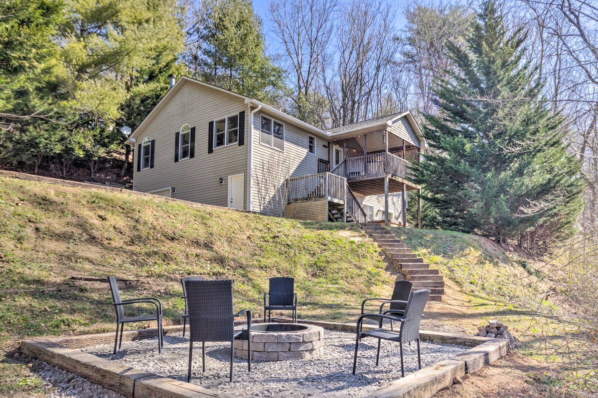 Bright Asheville Retreat with Hot Tub & Decks!