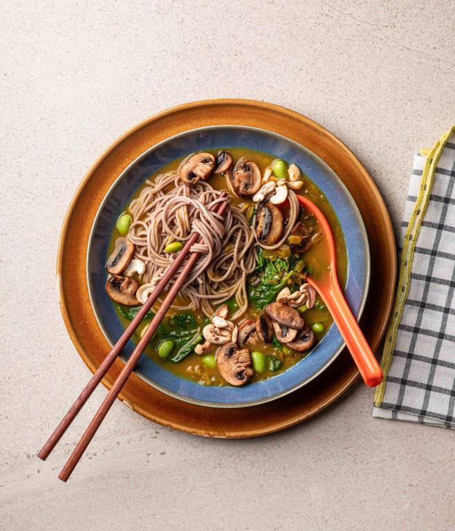 Photo of Veggie Ginger & Turmeric Noodle Soup