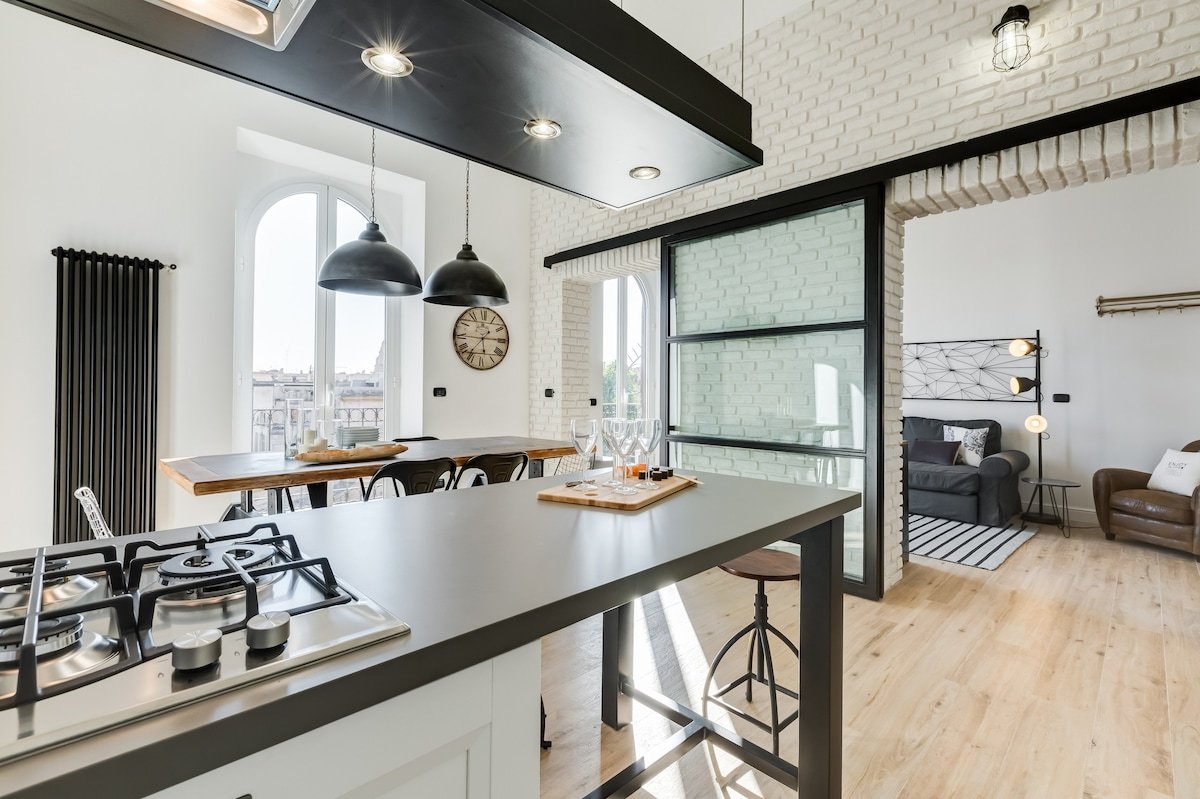 BMGA | Glam Industrial 3-bed apartment @Termini gallery image 5