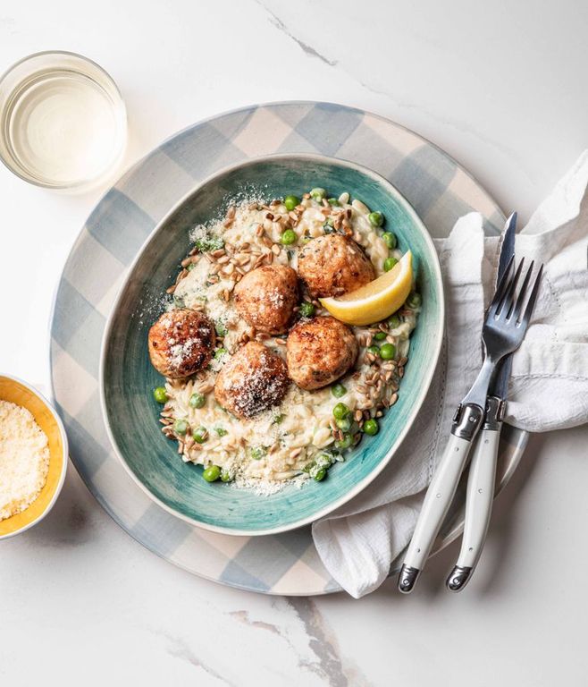 Photo of Sage Chicken Meatballs & Orzo
