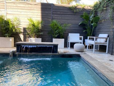 Heated plunge pool on Katy Trail