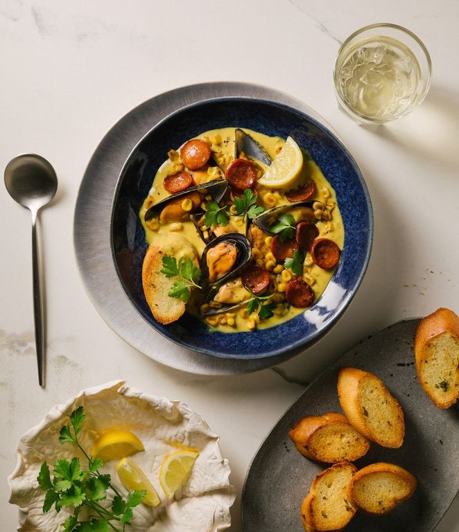 Photo of Higgs’ Golden Chorizo Mussels