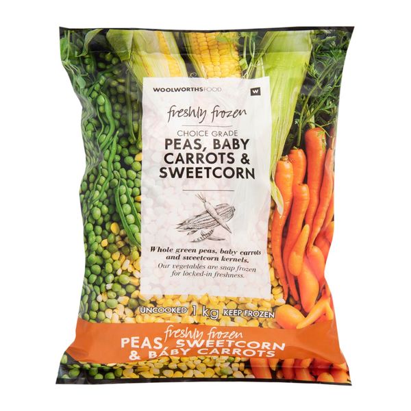 Photo of Freshly Frozen Peas, Baby Carrots & Sweetcorn Kernels 1 kg