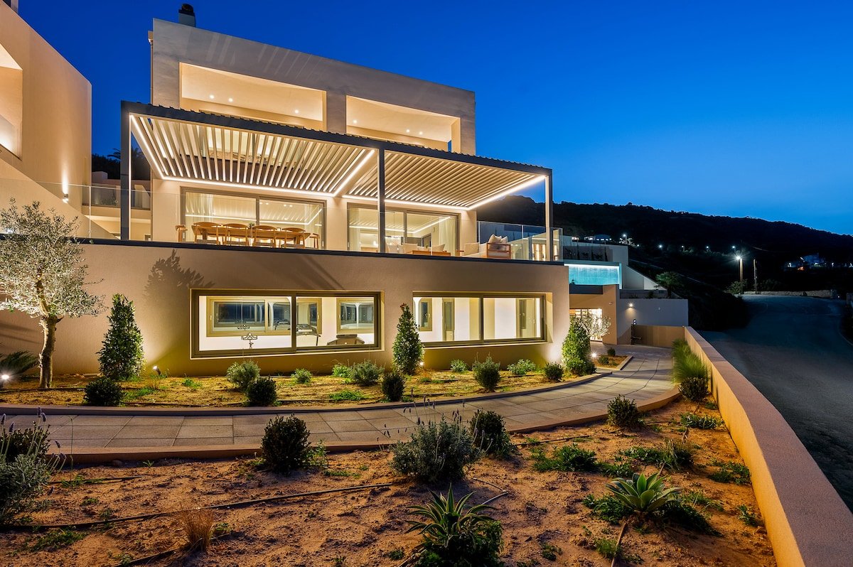 Majo Thalassa Villa Sea View-Heated Pool-Gym-Sauna gallery image 2