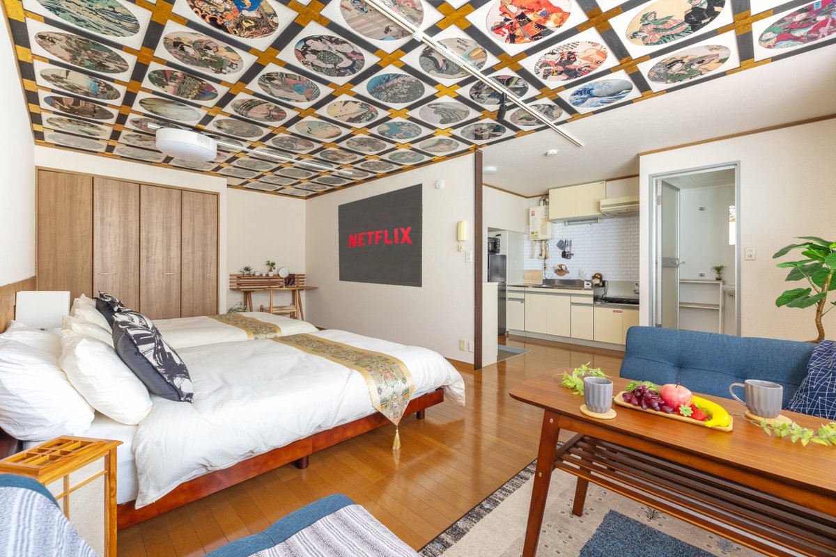 渋谷直通5分|85平米|ダブルベット4台|8人宿泊|2バスルーム|最寄駅徒歩4分|スーパー徒歩1分