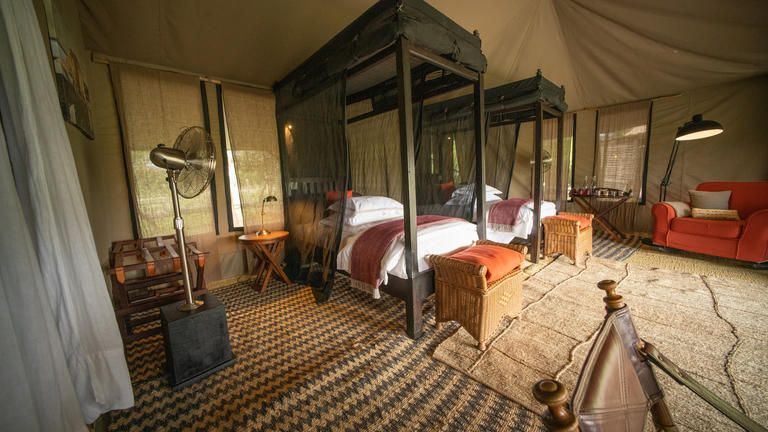 Chem Chem Lodge, Auberge Safari Family Tent: Main Tent and Children's Annex
