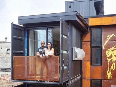 Container home on Queen St. W.