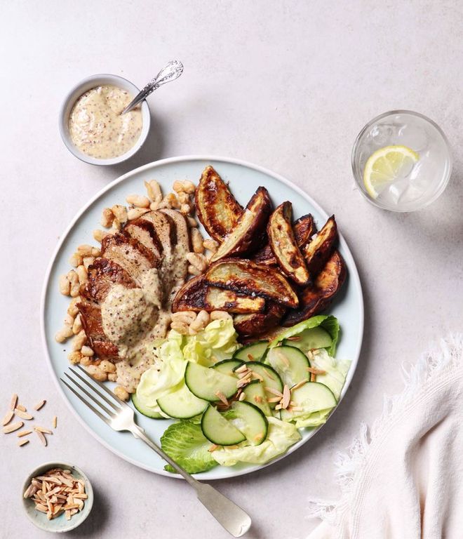 Photo of Pork Fillet & Creamy Mustard Sauce