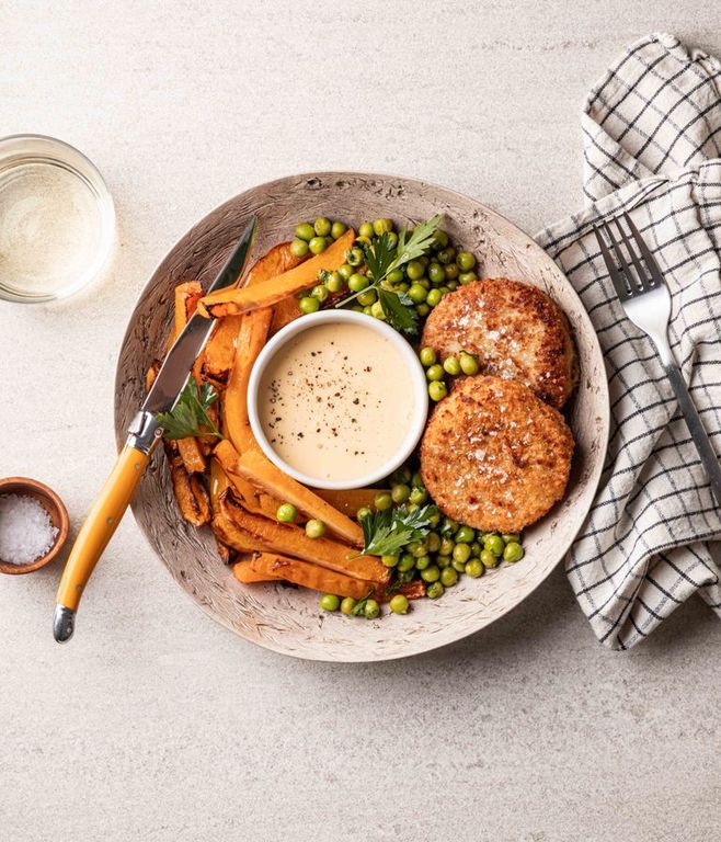 Photo of Fishcakes & Oozy Cheese Sauce