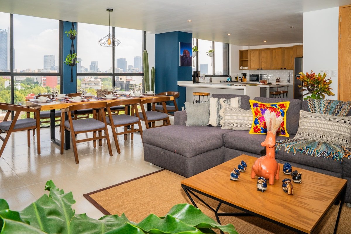 Serenity Condesa Condo w/ Castle sunset view & AC gallery image 2