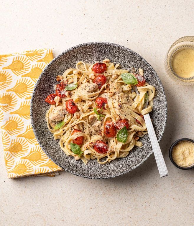 Photo of Charred Tomato & Chicken Carbonara