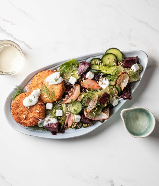 Photo of Snoek Fishcakes & Ruby Onion Salad