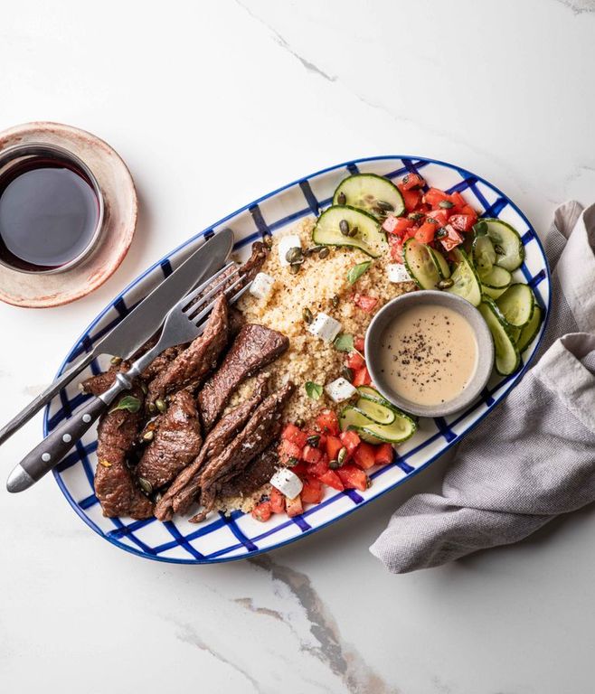 Photo of Hummus & Ostrich Bowl