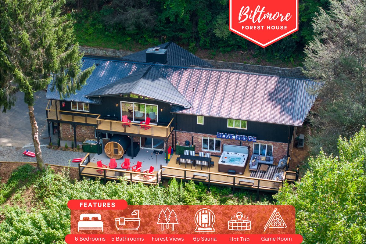 Biltmore Forest Retreat! Sauna Hot tub Game Rm