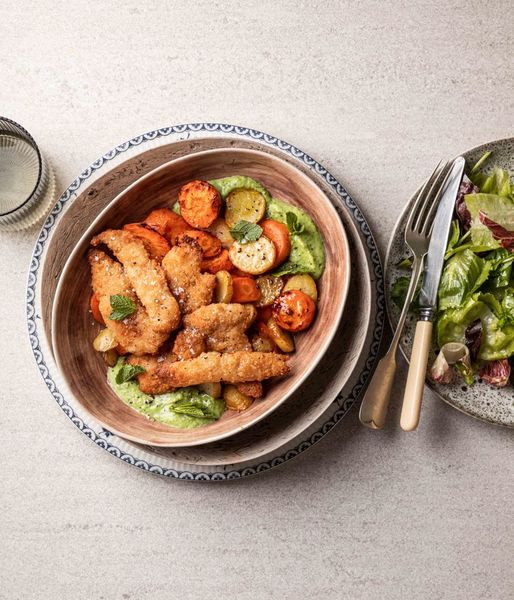 Photo of Hake Goujons & Pea Purée