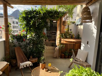 Apê Copa, Ofuro, banheira, terraço