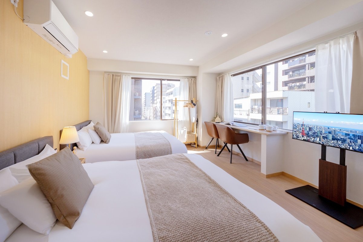 最大14人入住：2层楼独享/多卧室/厨房/电视/空调/WIFI/洗衣机/日比谷线八丁堀站7分钟 gallery image 2