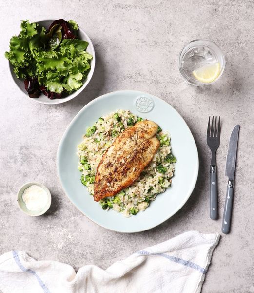 Photo of Basa & Cheesy Broccoli Risotto