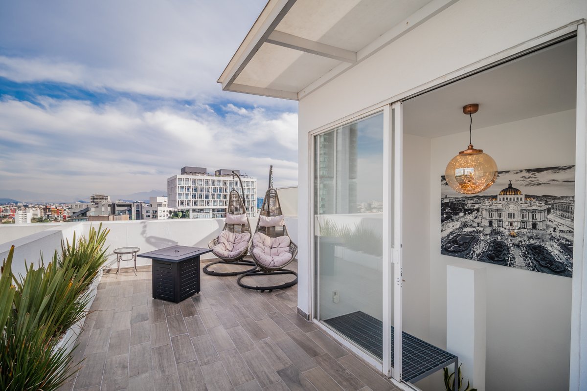 Full:A/C+Heating|Priv.Roof garden|Pool&Gym|Condesa