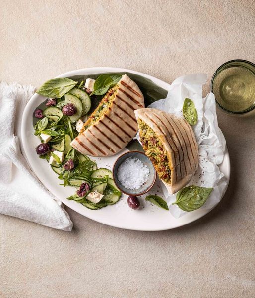 Photo of Grilled Cheese & Basil Pesto Pitas