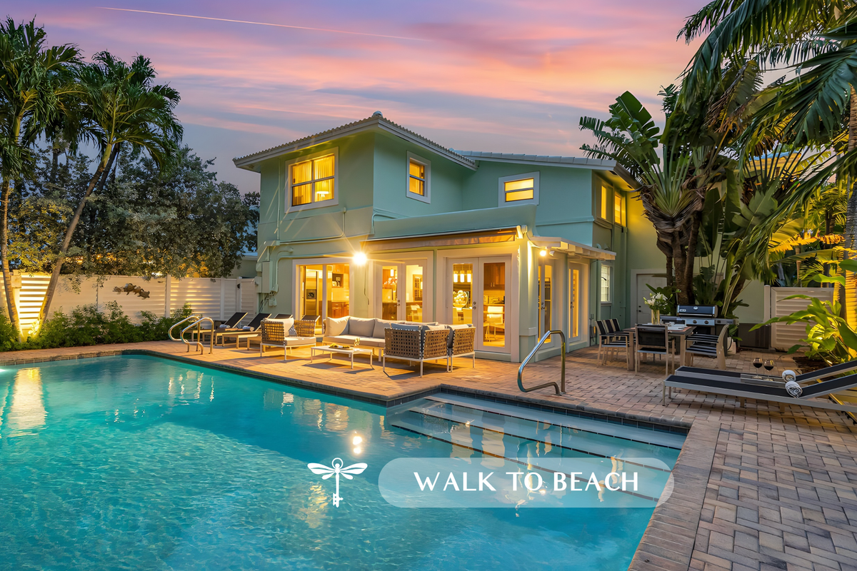 Steps to Beach w/ Pool, Backyard Oasis & Game Room