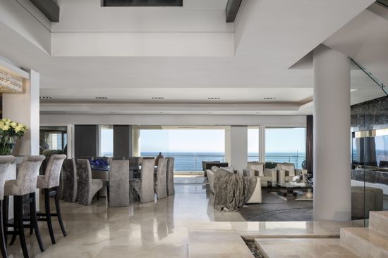 Dining room with a view at Endless Penthouse