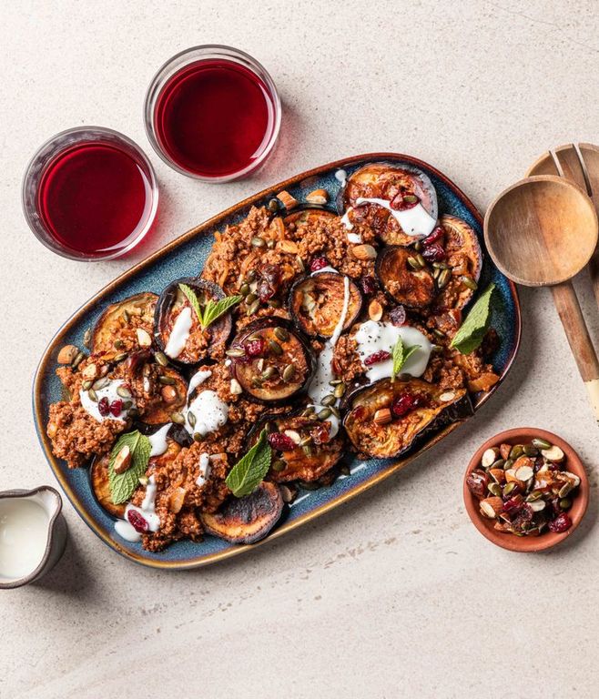 Photo of Charred Aubergine & Ostrich Mince