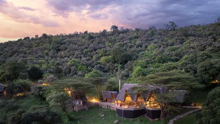 Saruni Mara - Aerial  of Kudo House - Social areas