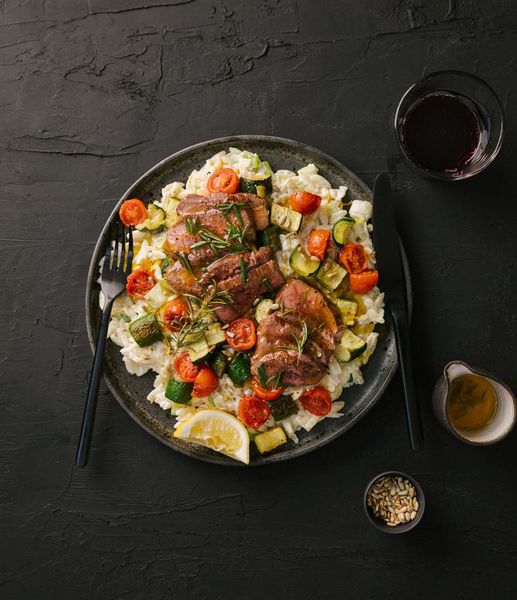 Photo of Seared Ostrich on Creamy Orzo