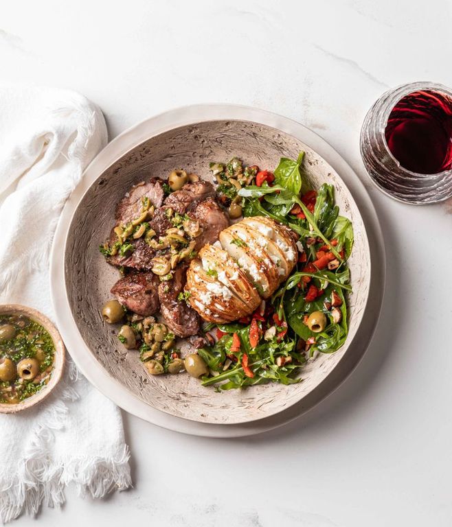 Photo of Lamb & Feta Hasselback Potatoes