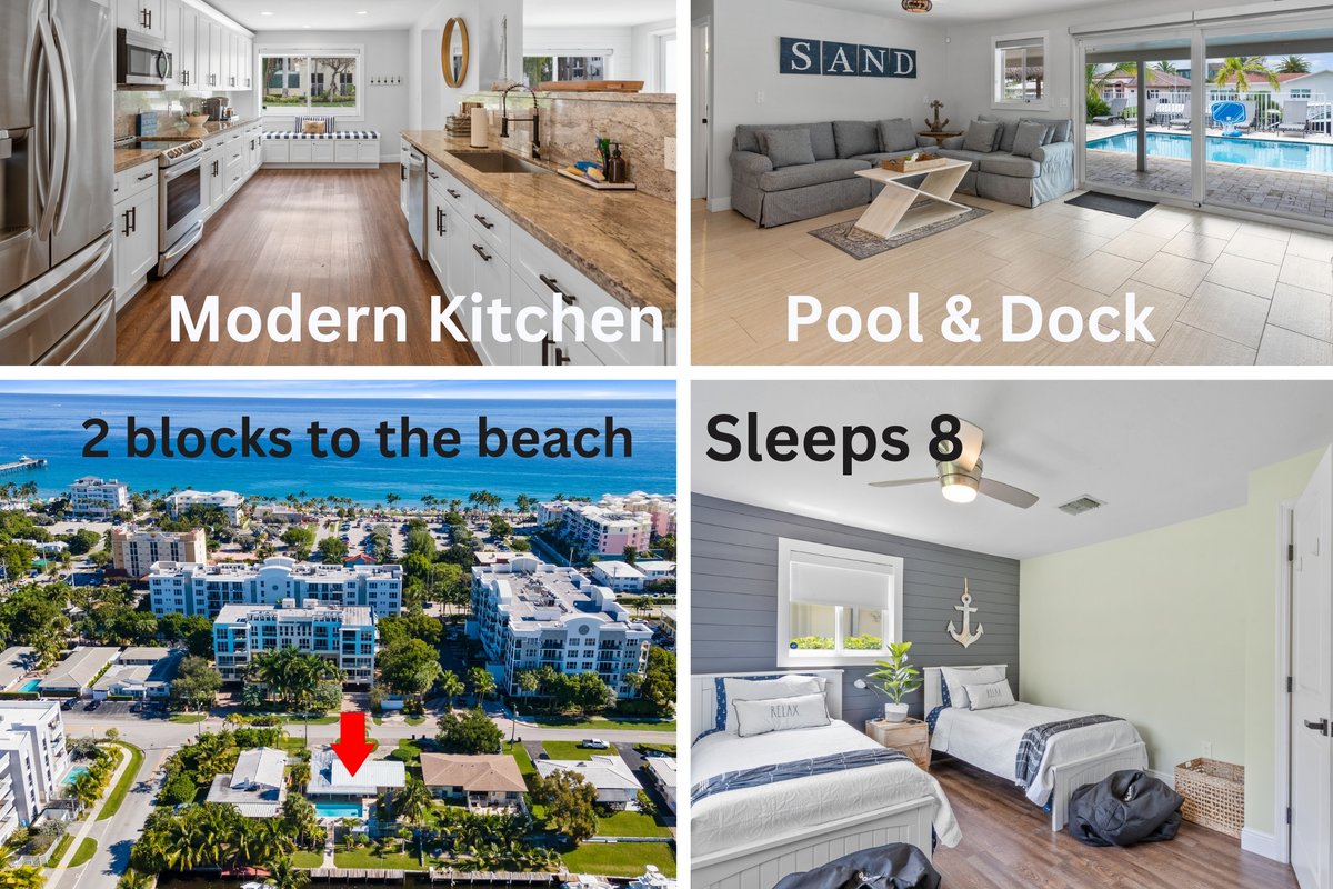 2 blocks to the beach*Pool*Ocean Access*Dock*Grill