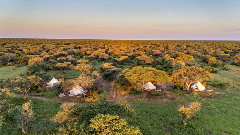 Onguma Trails Camp - Aerial after the rains