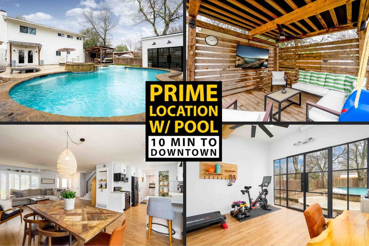 10 Min to Downtown | Luxury Home w Pool Outdoor TV gallery image 2