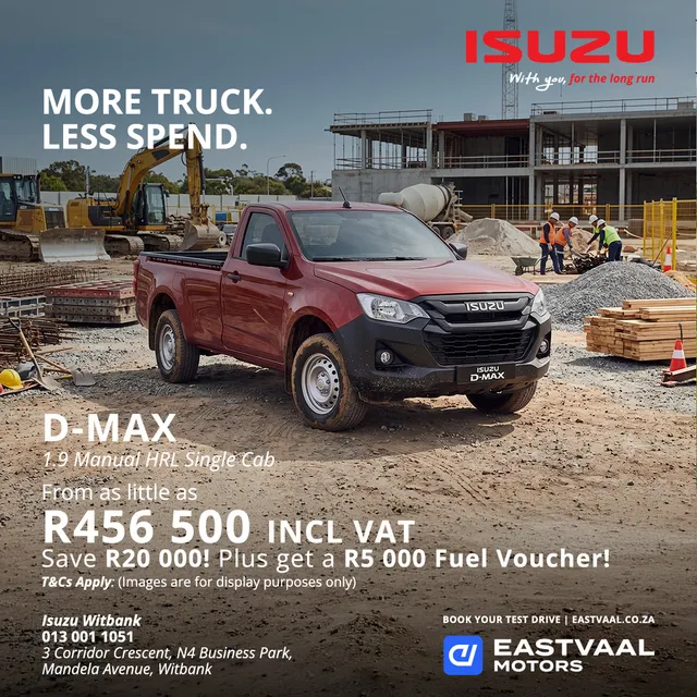 Isuzu D-Max 1.9 Manual HRL Single Cab