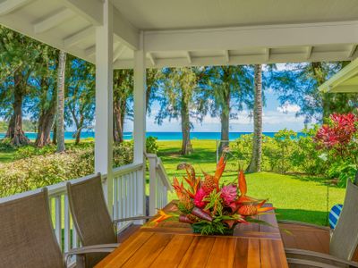 Beachfront Home + Cottage at Center of Hanalei Bay